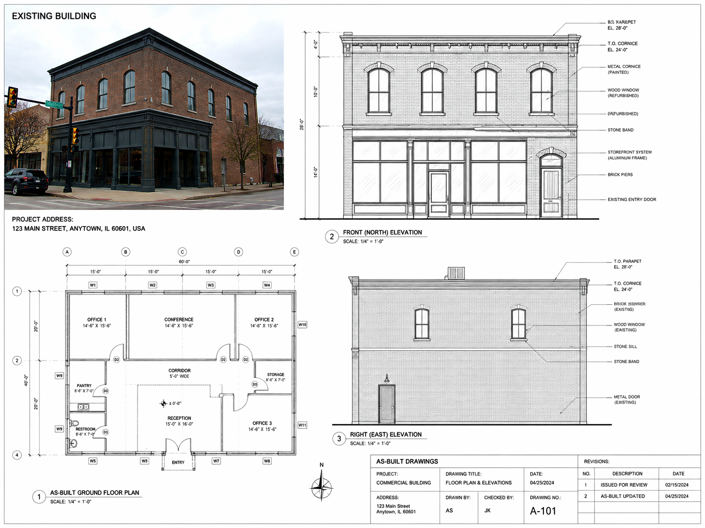 Architectural as-built drawing set